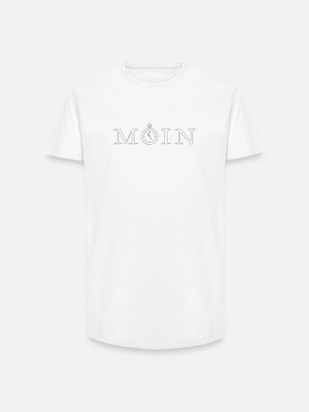 Moin - Long Fit Männer T-Shirt - Weiß