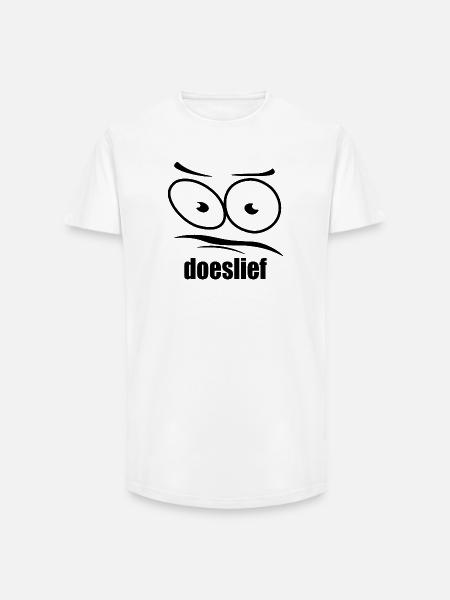 doeslief flehende Augen mit Fragezeichen-Blick - Long Fit Männer T-Shirt - Weiß