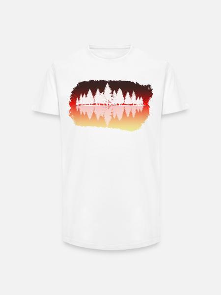 Wald - Forest - Long Fit Männer T-Shirt - Weiß