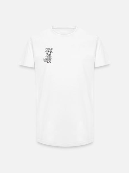 Geschäftiger Fuchs - Long Fit Männer T-Shirt - Weiß