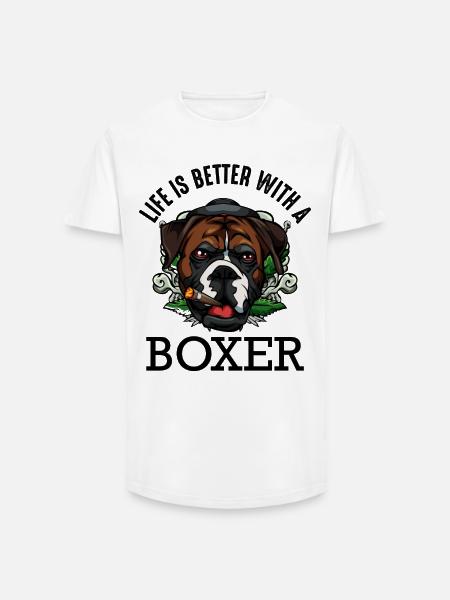 boxeur - T-shirt coupe longue homme - blanc