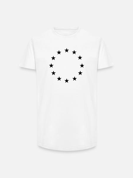 Star Circle Logo - Long Fit Men's T-Shirt - white
