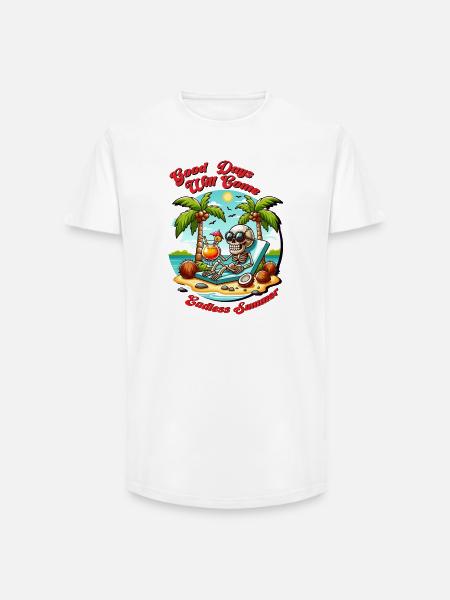 Summer good days - Long Fit Men's T-Shirt - white