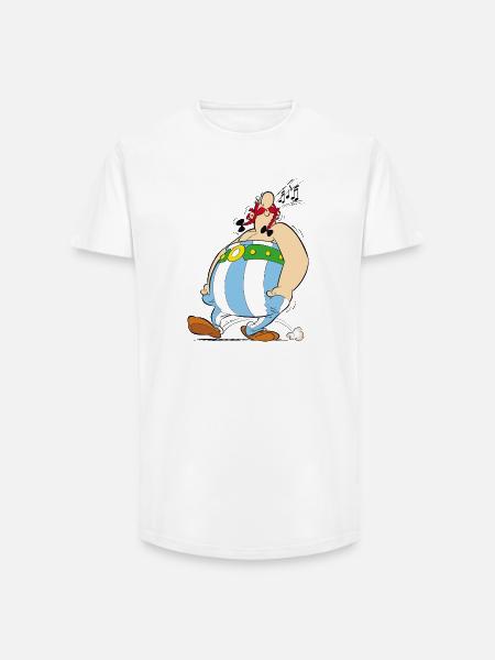 Asterix & Obelix - Obelix Sifflant - T-shirt coupe longue homme - blanc