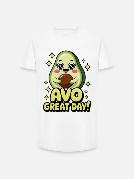 Avo Great Day! - Long Fit Men's T-Shirt - white