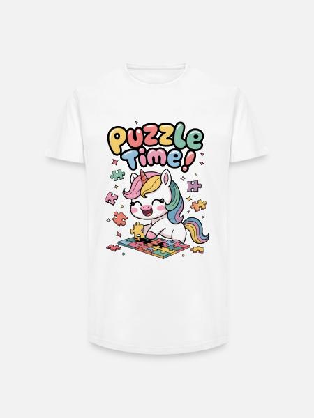 Puzzle Time! - Long Fit Men's T-Shirt - white