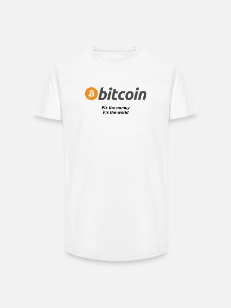 Fixthemoney - Long Fit Männer T-Shirt - Weiß