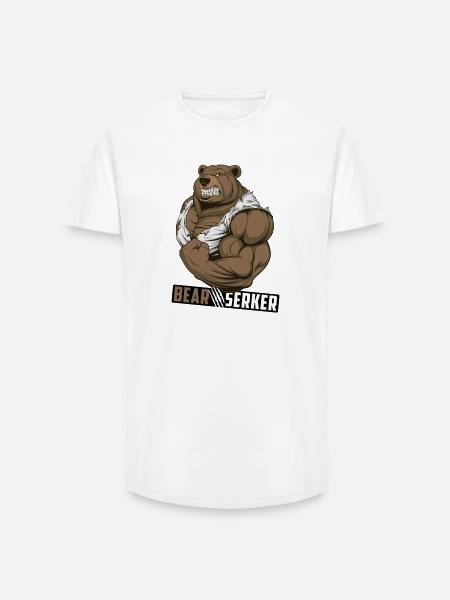 Bearserker - Long Fit Men's T-Shirt - white