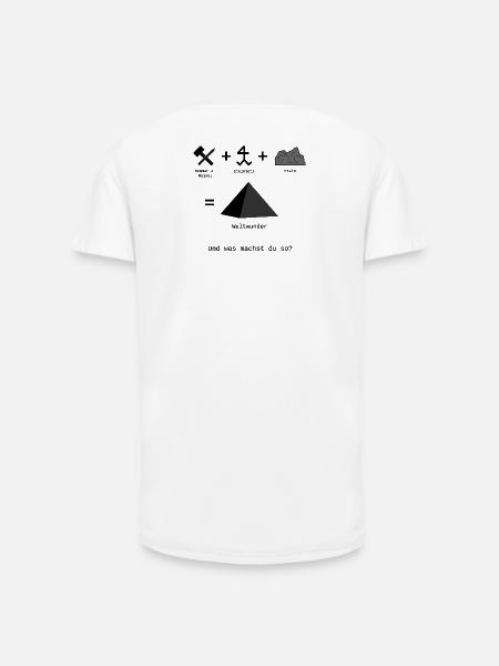 Weltwunder - Long Fit Männer T-Shirt - Weiß