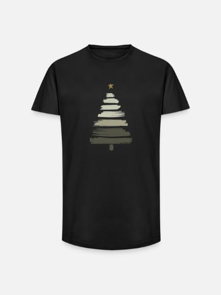 Christmas Tree - Long Fit Men's T-Shirt - black