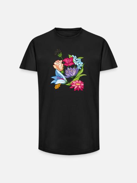 Spring Flowers - Long Fit Men's T-Shirt - black