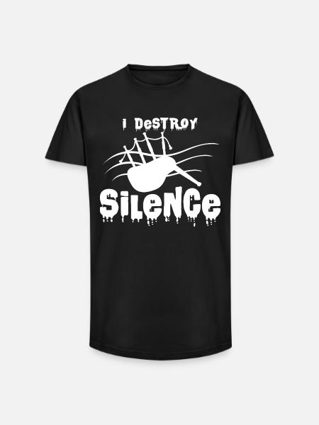 Dudelsack - Long Fit Männer T-Shirt - Schwarz