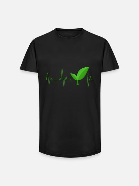 Vegan - Long Fit Männer T-Shirt - Schwarz