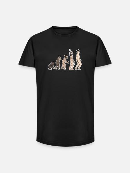 évolution - T-shirt coupe longue homme - noir