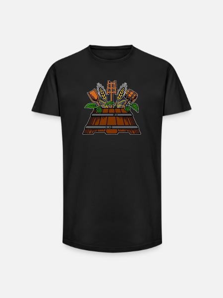 Brewer logo - Long Fit Men's T-Shirt - black