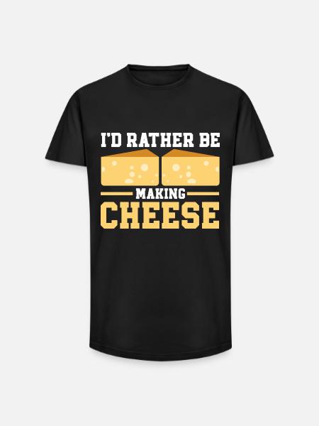 Cheese Making Cheese Lover - Long Fit Men's T-Shirt - black