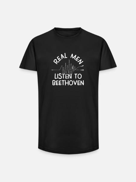 Beethoven - T-shirt coupe longue homme - noir