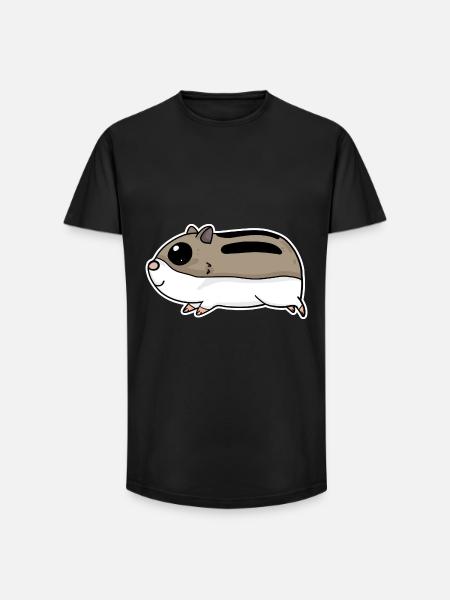 Hamster mignon - T-shirt coupe longue homme - noir