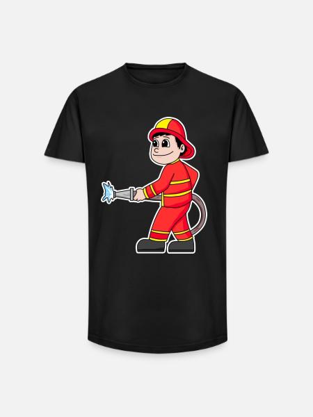Firefighter - Long Fit Men's T-Shirt - black