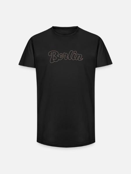 Berlin German Capital lettering - Long Fit Men's T-Shirt - black