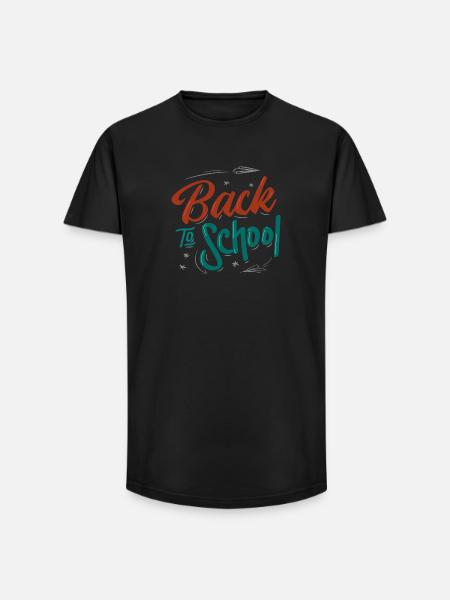 Back to school - Long Fit Men's T-Shirt - black