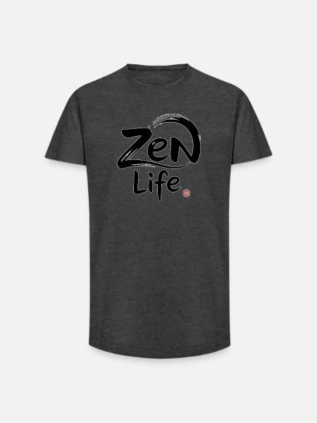 Zen-Leben: Frieden und Gleichgewicht - Long Fit Männer T-Shirt - Anthrazit