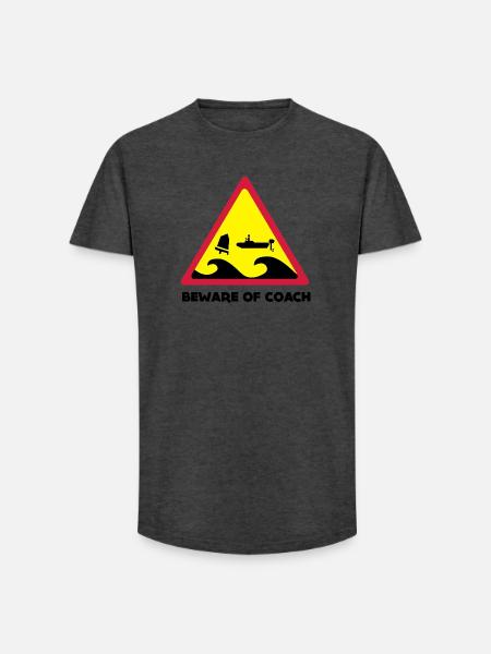 Beware Of Coach - Opti Edition - Long Fit Männer T-Shirt - Anthrazit