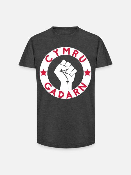 Cymru Gadarn - Long Fit Männer T-Shirt - Anthrazit