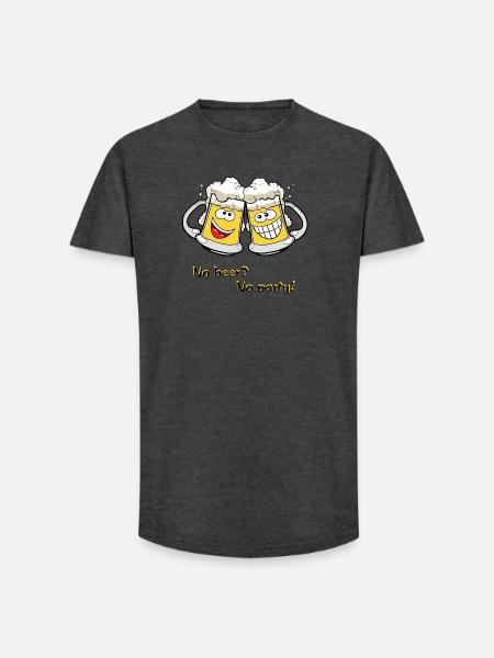 Beer mugs - Long Fit Men's T-Shirt - charcoal grey