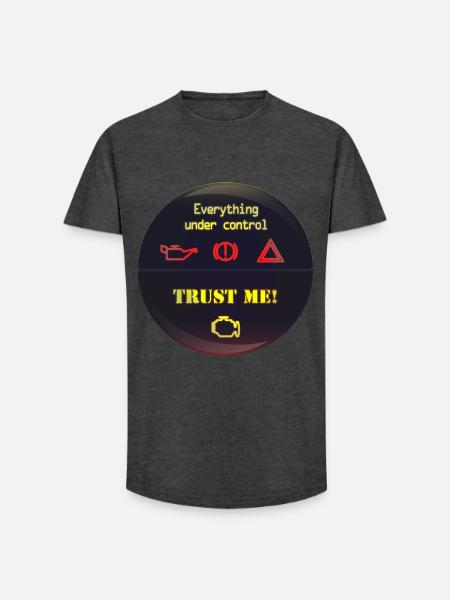 Under Control Trust Me - Long Fit Männer T-Shirt - Anthrazit