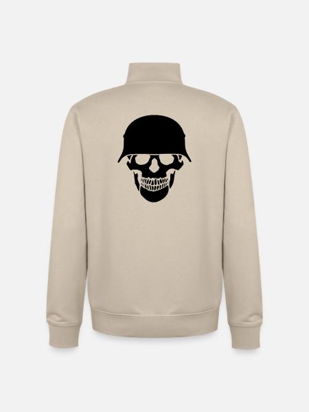 Schädelhelm / Schädelperlen - Unisex Organic Zip Sweatshirt von Stanley/Stella - Cremebeige
