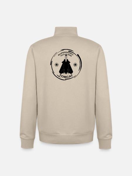 Plane F14 Tomcat - Unisex Organic Zip Sweatshirt by Stanley/Stella - desert dust