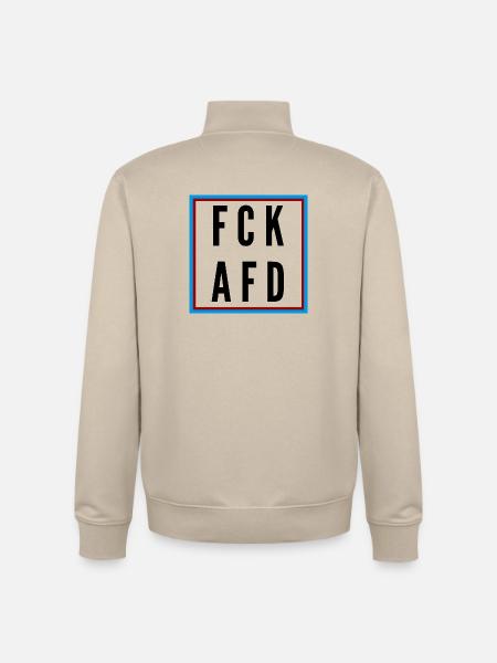 AFD Nein Danke! - Unisex Organic Zip Sweatshirt von Stanley/Stella - Cremebeige