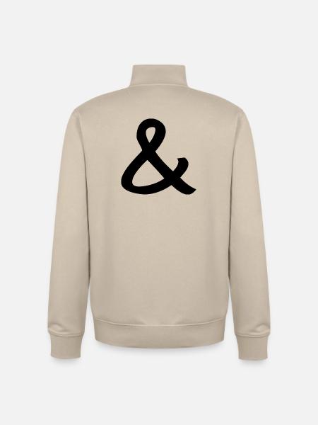 esperluette - Sweat zippé unisexe en coton bio Stanley/Stella - beige crème