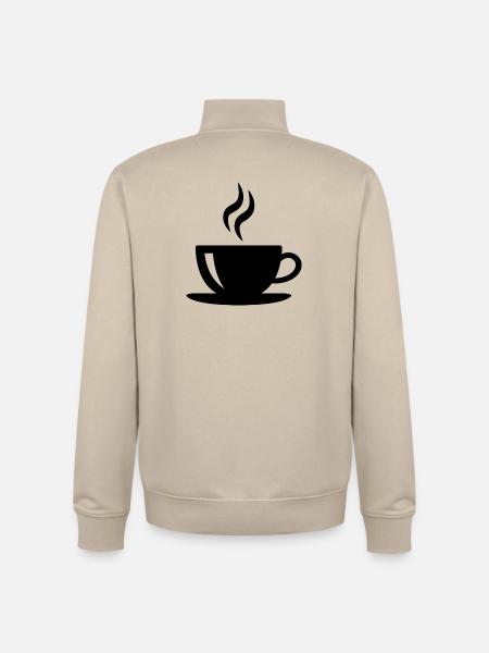 Kaffeetasse - Unisex Organic Zip Sweatshirt von Stanley/Stella - Cremebeige
