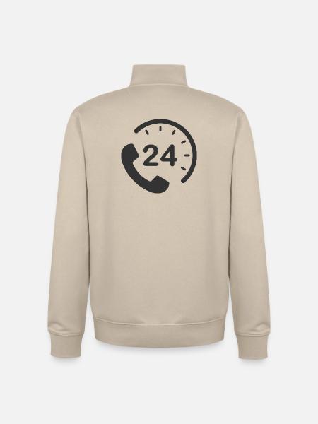 24/7 h Service - Unisex Organic Zip Sweatshirt by Stanley/Stella - desert dust