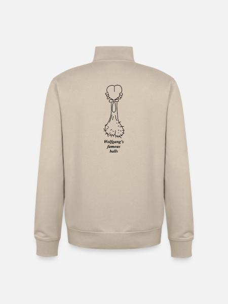 Wolfgangs famous balls - Unisex Organic Zip Sweatshirt von Stanley/Stella - Cremebeige