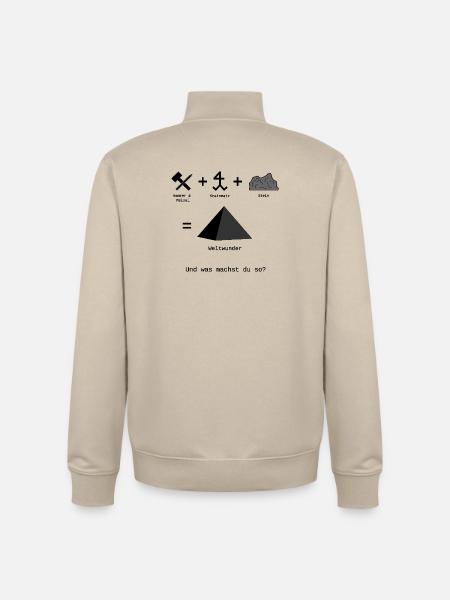 Weltwunder - Unisex Organic Zip Sweatshirt von Stanley/Stella - Cremebeige