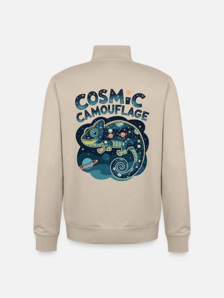 Cosmic Camouflage - Unisex Organic Zip Sweatshirt by Stanley/Stella - desert dust