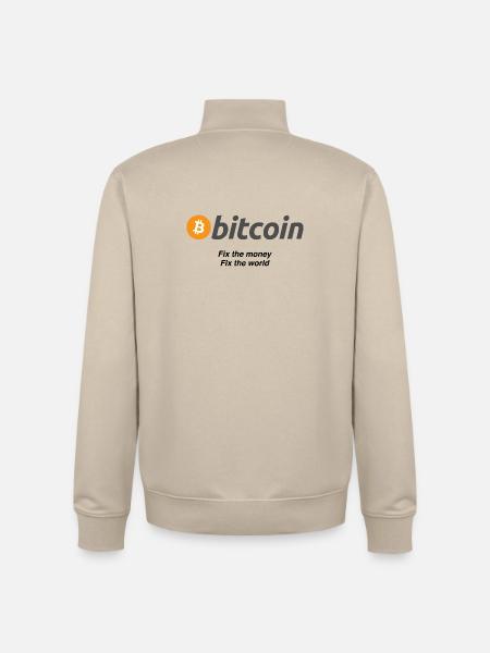 Fixthemoney - Unisex Organic Zip Sweatshirt von Stanley/Stella - Cremebeige