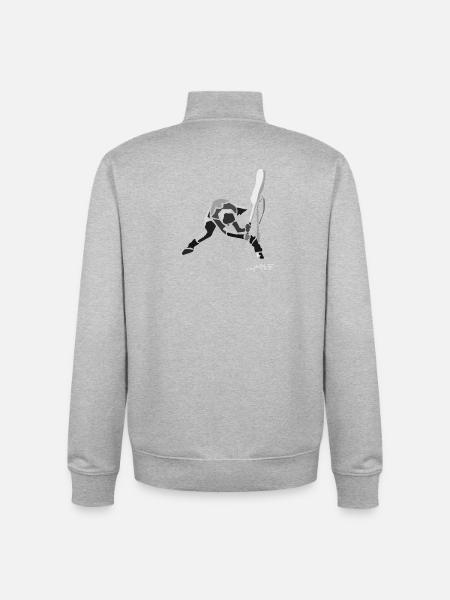 strummer-spread - Sweat zippé unisexe en coton bio Stanley/Stella - gris chiné