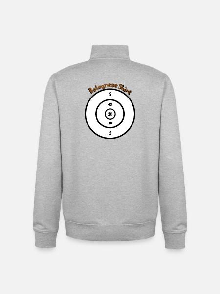 Bolognese Shit - Unisex Organic Zip Sweatshirt by Stanley/Stella - heather grey