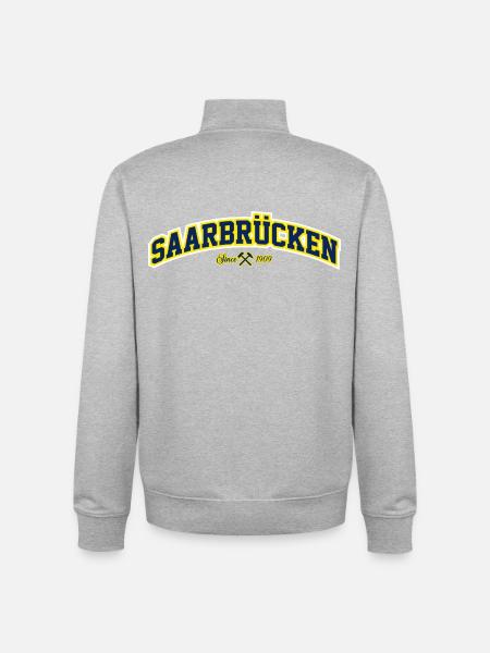 Saarbrücken - Unisex Organic Zip Sweatshirt von Stanley/Stella - Grau meliert