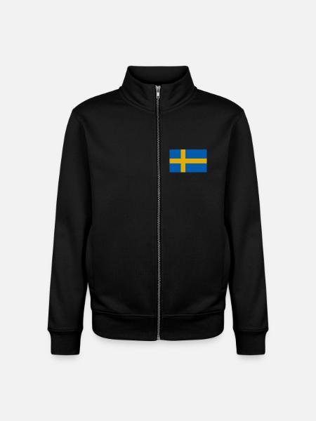 Schweden Flagge - Unisex Organic Zip Sweatshirt von Stanley/Stella - Schwarz