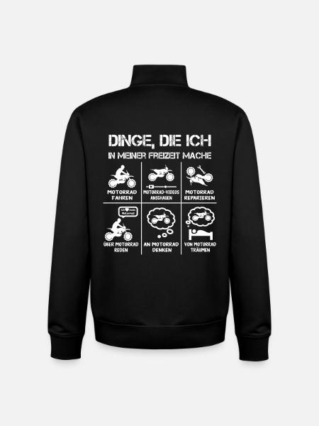 Freizeit - Motorradfahrer - Biker - Unisex Organic Zip Sweatshirt von Stanley/Stella - Schwarz