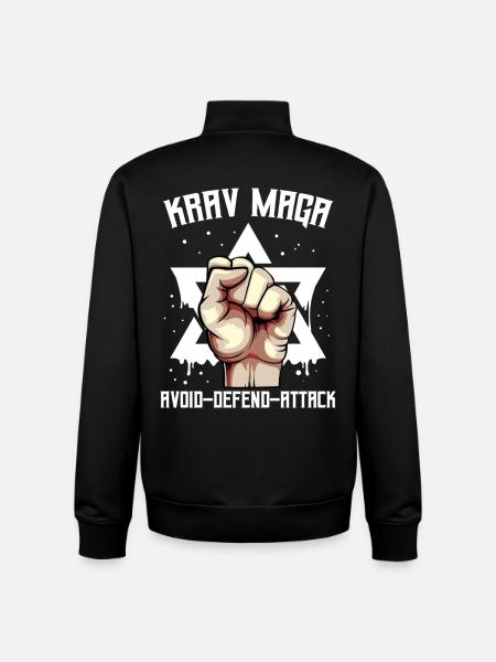 Krav Maga - Unisex Organic Zip Sweatshirt by Stanley/Stella - black