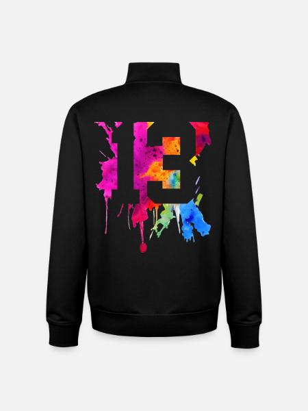 13 ANS 13E ANNIVERSAIRE - Sweat zippé unisexe en coton bio Stanley/Stella - noir