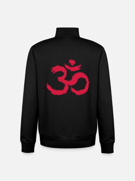 Om symbool hindoeïsme - Unisex sweater met rits van biologisch katoen Stanley/Stella - zwart