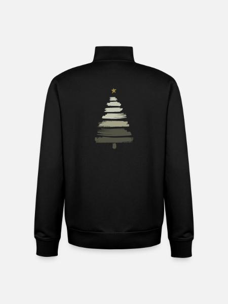 Christmas Tree - Unisex Organic Zip Sweatshirt by Stanley/Stella - black