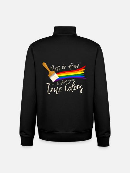 Gay Pride - Unisex Organic Zip Sweatshirt by Stanley/Stella - black
